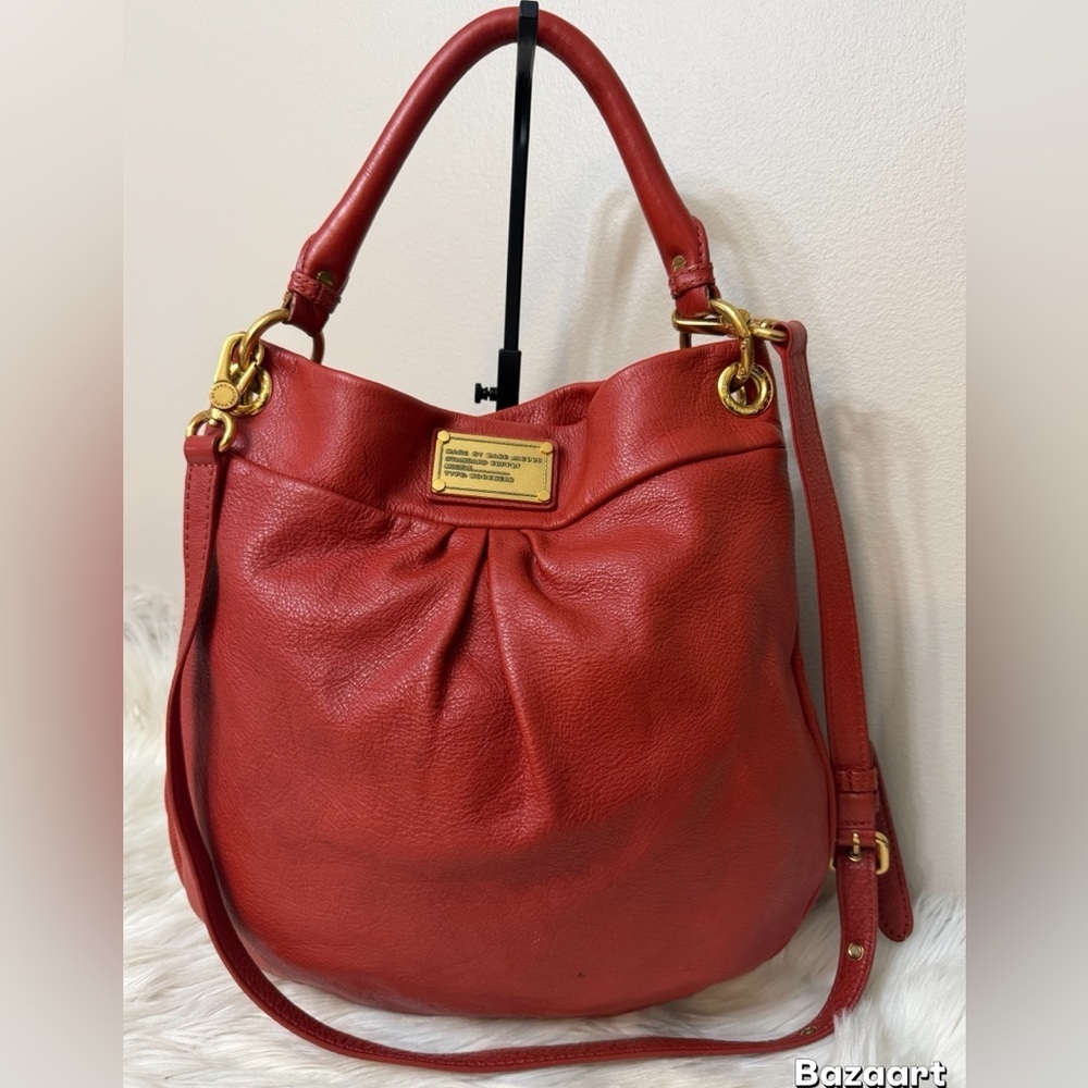 Marc by Marc Jacobs Red Leather Classic Q Hillier Hobo